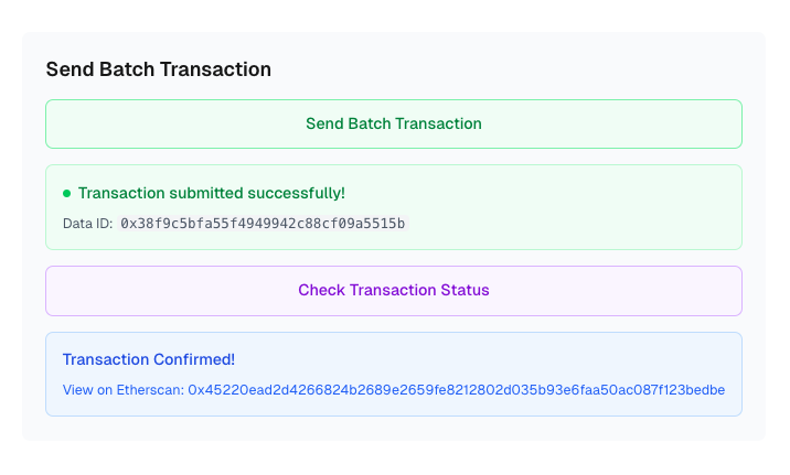 SDK check transaction status